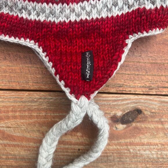 Wool Ear Flap Ski Hat Nepal Fair Isle Fleece Lined Beanie Everest Designs Tassel - Picture 9 of 13